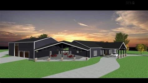 metal barn next to house connected by breezeway|barndo house plans with breezeway.